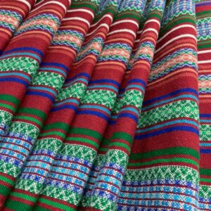 Tejido de Refajo Rojo y Verde